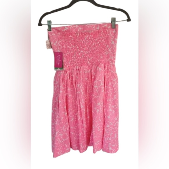 Lilly Pulitzer Chandie Pink Strapless Dress NWT - Picture 3 of 5